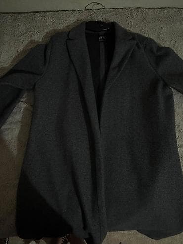 куртка zara: Пальто, Zara, L, цвет - Серый — 1