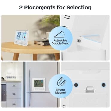 hava soyuducusu: Əsl Dəqiq Termometr, Hiqrometr (rütubət ölçən), Saat, Kalendar. Arxa — 3