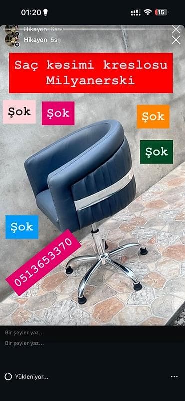 mebelleri: Yeni, Saş kəsimi kreslosu — 1