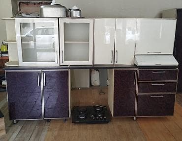 Metbex mebeli 2.50 sm qaz moyka aspirator qapılar MDF qaz şüşəli hamsi