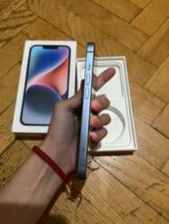 ıphone 16 pro ikinci el: IPhone 14, 128 GB, Mavi, Face ID, Simsiz şarj — 4