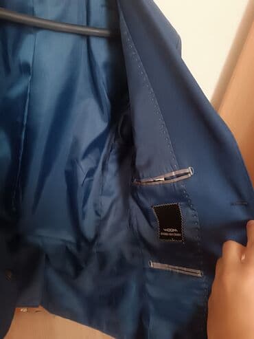 cins pencekler kisi ucun: Mavi rəngli kişilər üçün klassik pencək - Brend: NODİN (etiket — 3