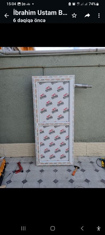 kombi şkaf: Yeni Plastik qapı 80x200 sm Zamok və çərçivə ilə, Zəmanətli, Pulsuz quraşdırma, Pulsuz çatdırılma, Ödənişli çatdırılma, Rayonlara çatdırılma — 2