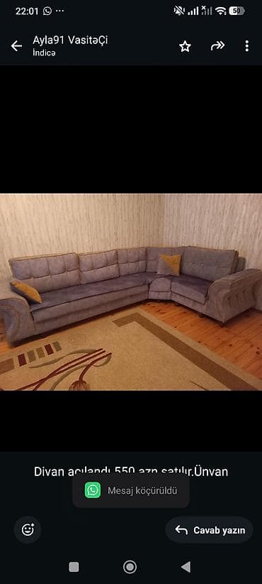 divan satisi: Divan açılandı 550 azn satılır.Ünvan Xirdalan.Ayla91 — 1