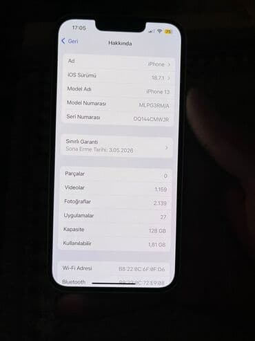 Apple iPhone: IPhone 13, 128 GB, Ağ, Face ID — 2