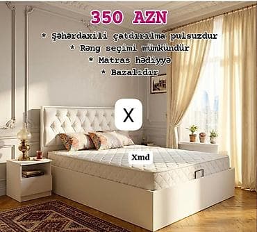 kreditle drel: Yataq dəsti – bazalı model - Qiymət: 350 AZN - Şəhərdaxili çatdırılma — 1