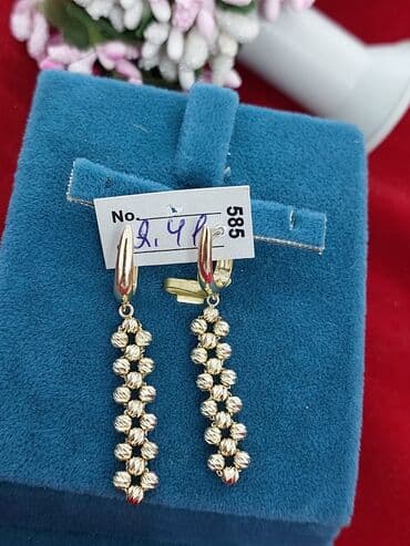 tək qaş: Sırğa, Pandora, Sarı qızıl, 585 Əyar, 258 g — 1