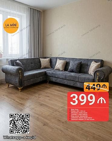 elcilik sekilleri: Künc divan, Açılan, Bazalı, Parça, Şəhərdaxili pulsuz çatdırılma — 1