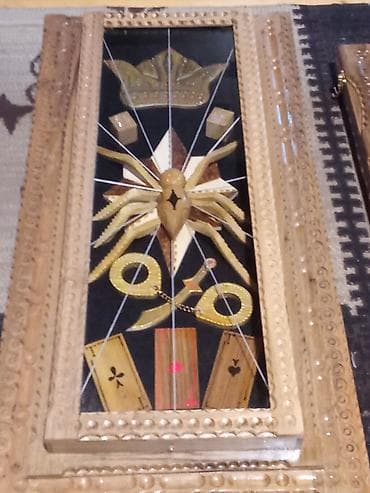 Спортивные игры: Taxta nərd dəsti – əl işı - Material: Təbii ağacdan oyma çərçivə və — 1