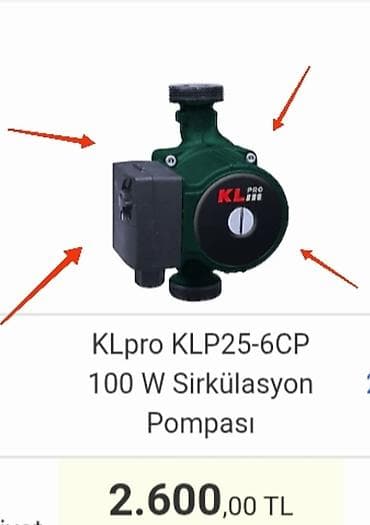 Nasos, İstilik radiatorları üçün, quraşdırılma Səthi, İşlənmiş