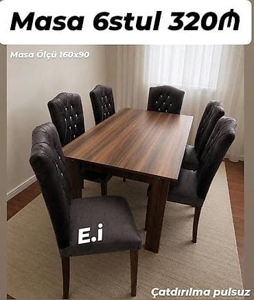 suni gul buketi: *Masa dəsti / Masa 6 stul 320Azn💥* ✔️Reng seçimi var ✔️ Şəhər daxili — 1