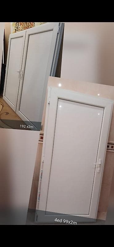 balka: PVC qapılar - İkili qapı: 1eded --192×200 sm - Tək qapılar: 4 ədəd – — 1