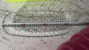 uzerlik qabi: Şüşə servis qabları – uzun, ovala yaxın forma - Material: qalın — 3