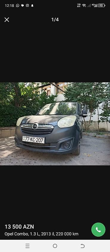 vossen diskleri: Opel Combo: 1.3 l | 2013 il 220000 km Van body type — 5