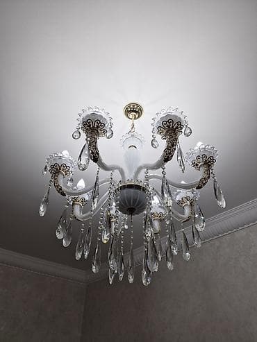 qizil güller: Çılçıraq, 5 lampa, Metal — 1