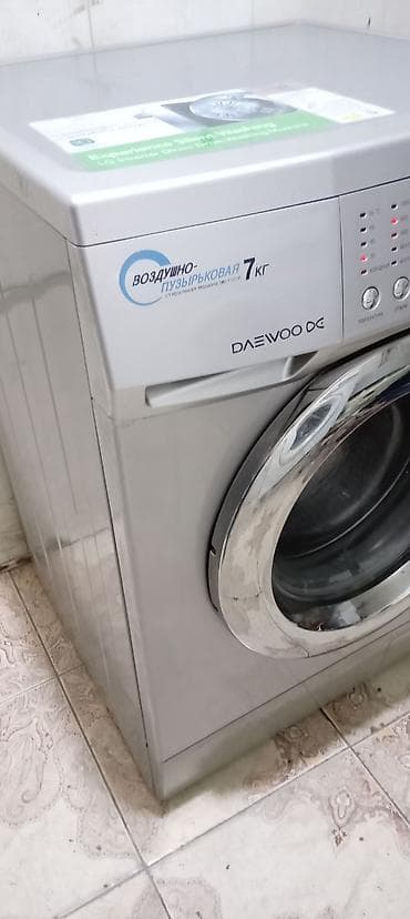 Бытовая техника: Стиральная машина Daewoo, 7 кг, Б/у, Автомат, Есть сушка, Платная доставка — 5