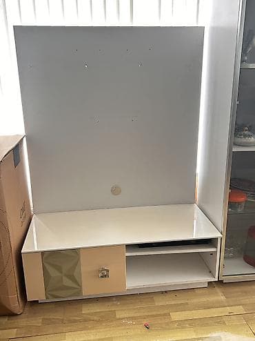 kitab refi: Qonaq otağı üçün modul mebel dəsti - TV stendi və arxa panel: Geniş — 4