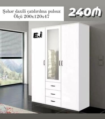 Dolablar: Açılan, 3 qapılı Düz dolab, Şifonyer — 2