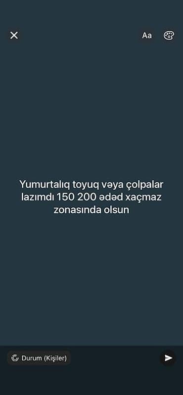 yumurtalik toyuqlar: Axtarış elanıdır: Yumurta istehsalı üçün toyuq və ya çolpa tələb — 1