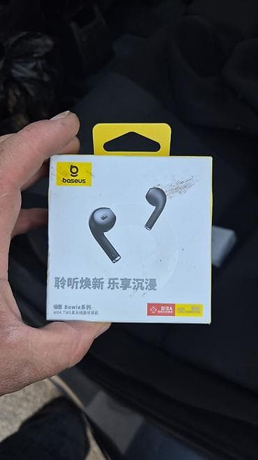 buds 3 pro: Yeni Simsiz (Bluetooth) Qulaqcıqlar, Baseus, rəng - Qara — 1