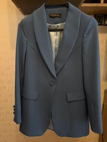 qadin kostyum modelleri 2021: Kleopatra brendi qadın kostyum dəsti - Rəng: tünd göy/boz-mavi ton - — 2