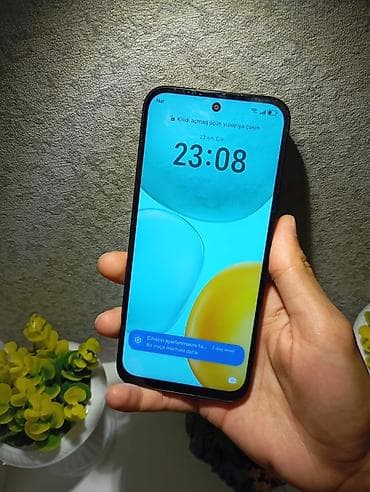 adapter honor: Honor X6c, 128 GB, rəng - Qara, Barmaq izi — 2