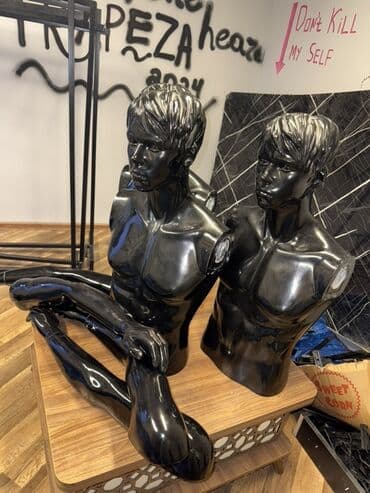 манекен груша: Мужской, Пластик, пластмасса, Черный — 2