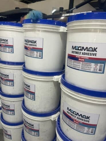 yapışdırıcı: Ağ rəngli qablaşdırmada təqdim olunan bu "Hotmelt" yapışdırıcı sənaye — 7