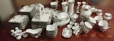 cex fara: Nahar dəsti, rəng - Ağ, Farfor, 12 nəfərlik — 12