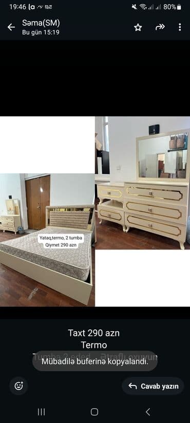 taxt setkasi: Təknəfərlik çarpayı, 2 tumba — 1