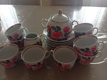 Çay dəsti, rəng - Ağ, Farfor, 9 nəfərlik, SSRİ lalafo.az -da Çay dəsti, rəng - Ağ, Farfor, 9 nəfərlik, SSRİ