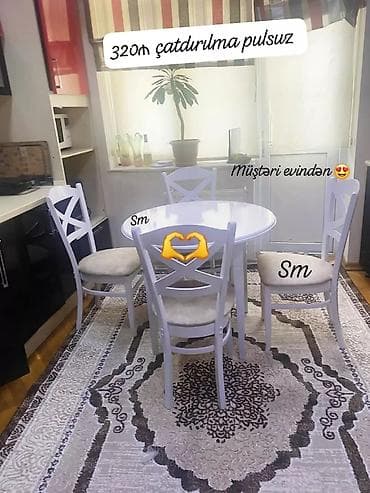 er riyad mebel: Yeni, Yumru masa, 4 stul — 1