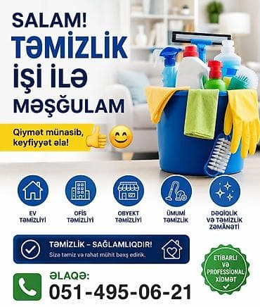 Təmizlik | Ofislər, Mənzillər, Evlər | Gündəlik təmizlik lalafo.az -da Təmizlik | Ofislər, Mənzillər, Evlər | Gündəlik təmizlik