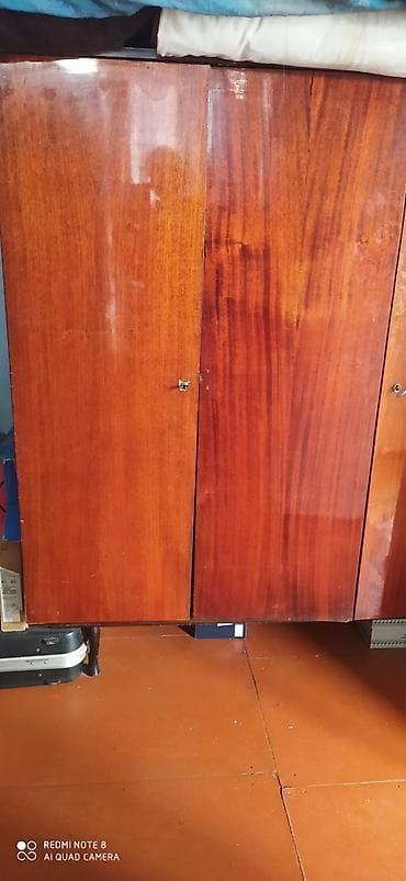 balkon dolab: Taxta şkaf - Material: cilalanmış taxta (isti qəhvəyi rəng, təbii — 2