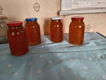 ağ gilas mürəbbəsi: Təbii bal – təbii dağ balı - Şəkildə müxtəlif rəngli qapaqları olan 1 — 1