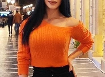 Личные вещи: Narıncı rəngli qadın sviteri - Model: bir çiyin açıq, asimmetrik — 2