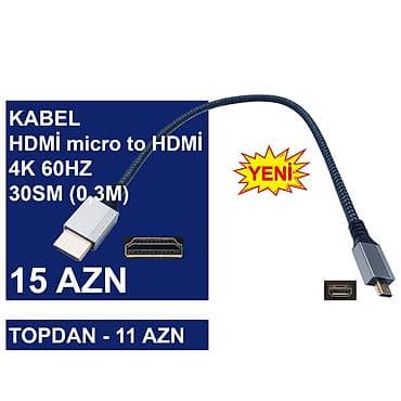 es: HDMİ Micro/Mini Kabellər ⭐HDMİ micro to HDMİ 0,3m 4K 60HZ – 15 AZN — 4