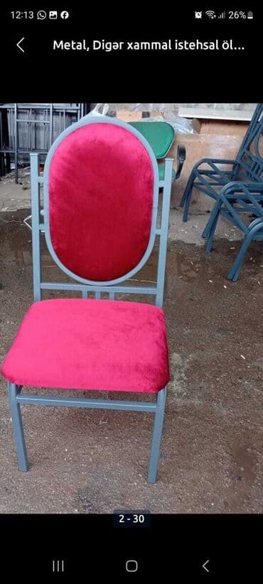 стул обеденный: Mətbəx üçün, Yeni, Qatlanmayan, rəng - Bej Stul — 6