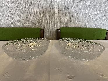 Qədimi xurustal meyvə qabi 2 ədəd. Qiymətə gorə narahat eləmiyin