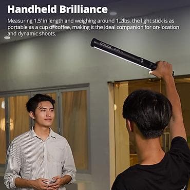 sur mikrofon: Godox LC500R mini – portativ RGB LED işıq çubuğu və ikiqat qanadlı — 4