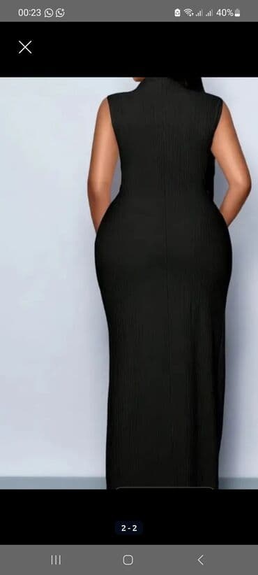 Lincoln: Yeni Ziyafet paltarı uzun qara rengde XL ölçü geyinen xanımlar üçün — 2