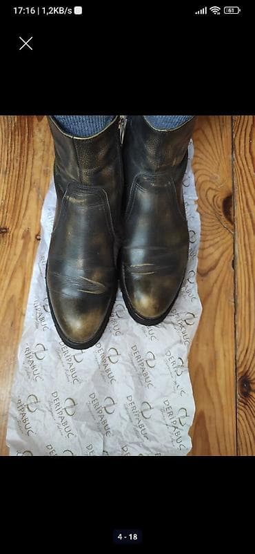 kişi botu: Ölçü: 39, rəng - Qəhvəyi, İşlənmiş — 8