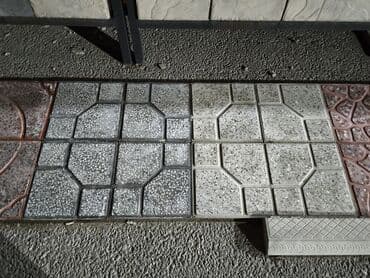 Trotuar və həyət üçün beton döşəmə plitələri - Material: vibro-press