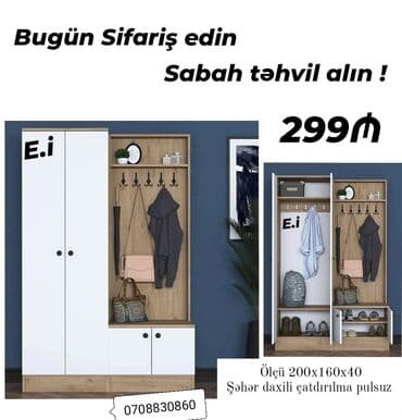 laminat qiymetleri 2024: İşlənmiş, Dəhliz dolabı — 1