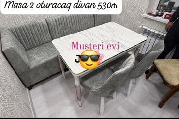 qabaq isdolu: Künc divan və masa desti — 1