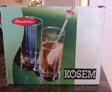 texnonikol baki: Qədəhlər, rəng - Ağ, Şüşə, 6 ədədli dəst, Türkiyə — 1