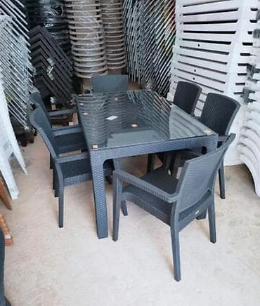 hesir yellencek: 🇹🇷🇹🇷🇹🇷Turkiye istehsali rattan naxisli masa oturacaq desti — 1