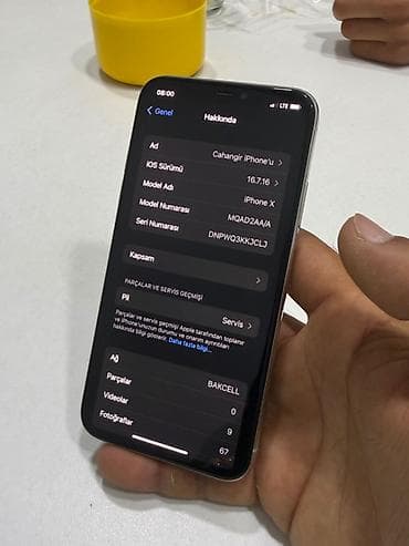 IPhone X, 64 GB, Ağ, Face ID — 4