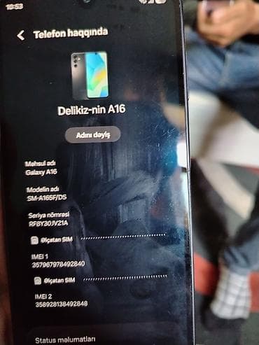 dubai version iphone: Samsung Galaxy A16 5G, 128 GB, rəng - Qara, Düyməli, Barmaq izi — 4