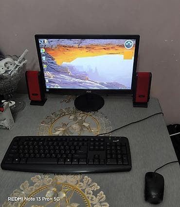 Комплектующие для ПК и ноутбуков: Masaüstü kompüter dəsti Tərkibi: - Sistem bloku: ön paneldə USB — 3